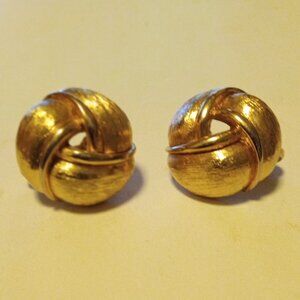 Nina Ricci Vintage  Gold  Clip on and Push in Earings